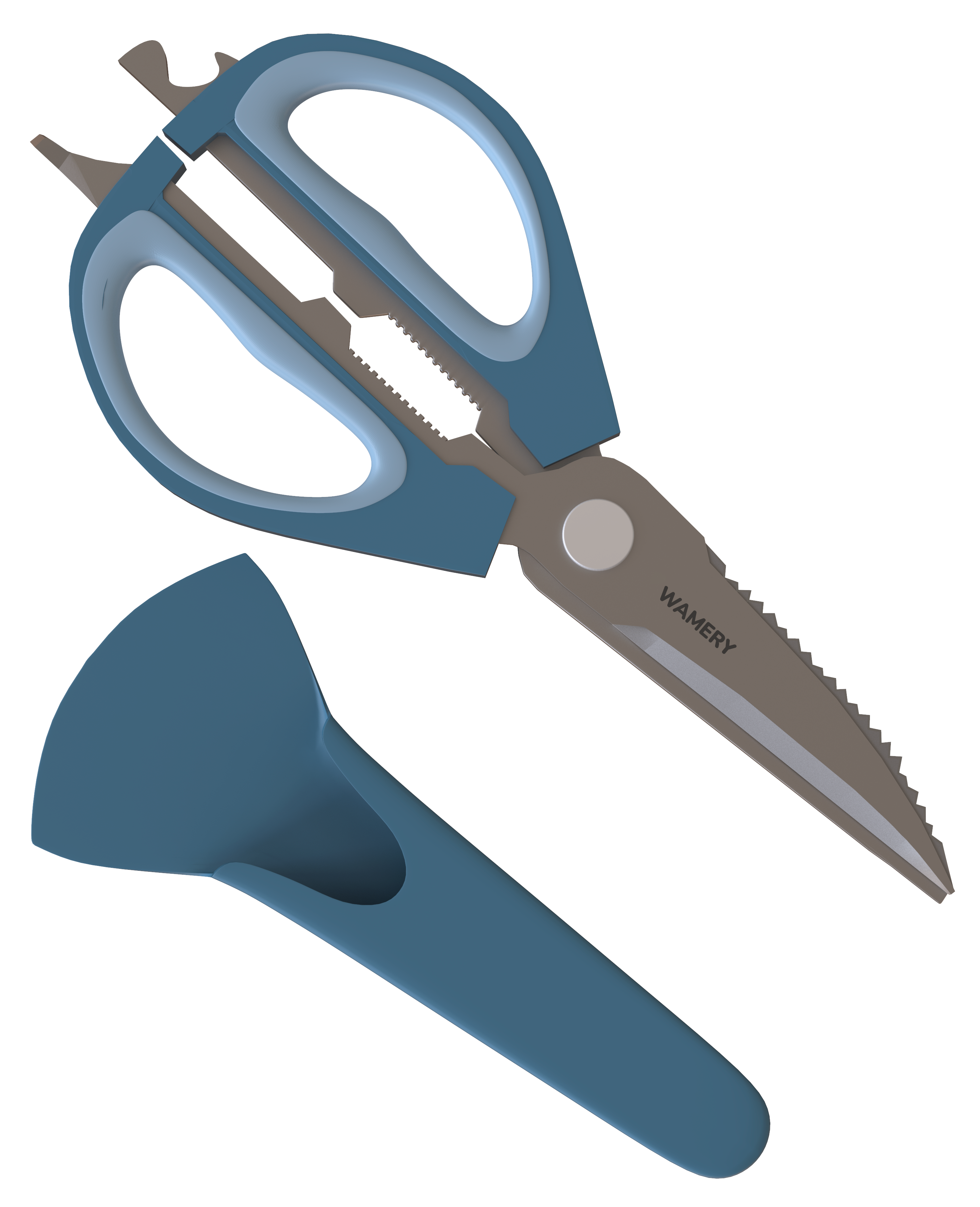 Utility Scissors with Magnetic Holder - Item #ZIP1585 -   Custom Printed Promotional Products