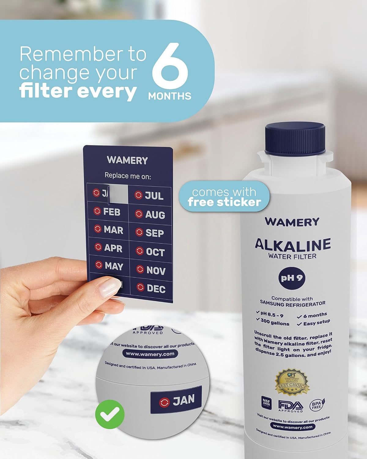 Certified Samsung Alkaline Refrigerator Water Filter DA29-00020B