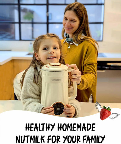 Wamery Original Nut Milk Maker Machine - 32oz Almond, Oat, Soy Milk Maker - Plant Based & Vegan Milk Maker with Delay Start, Keep Warm & Boil Water Functions