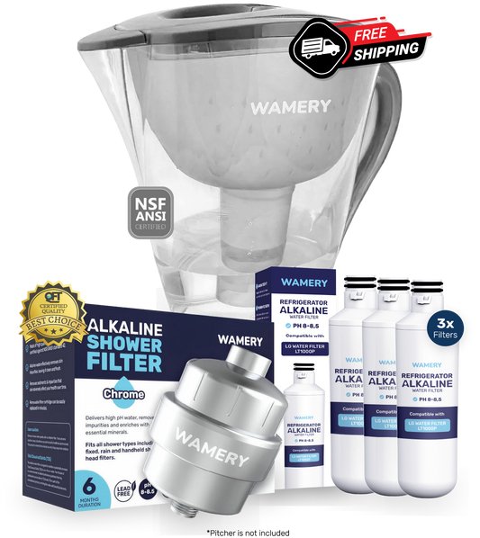 Complete Filter Pack: 3 Alkaline Filters + Shower Filter + FREE SHIPPING | 1 Year Coverage