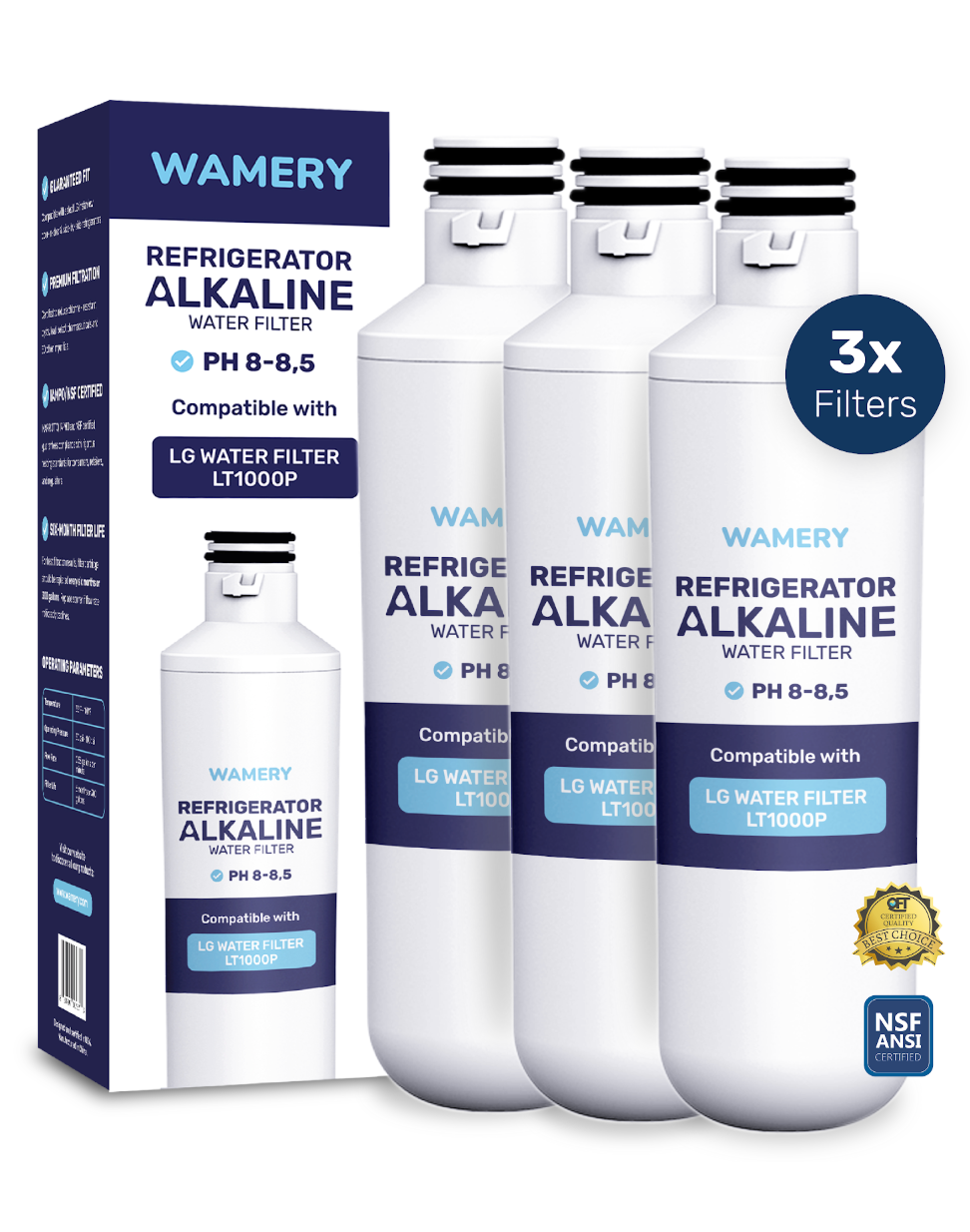 Value Pack – 3 Alkaline Wamery Filters | 1 Year Coverage
