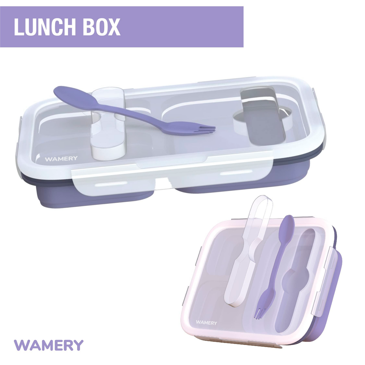 Collapsible Silicone Bento Box - Airtight & Leakproof