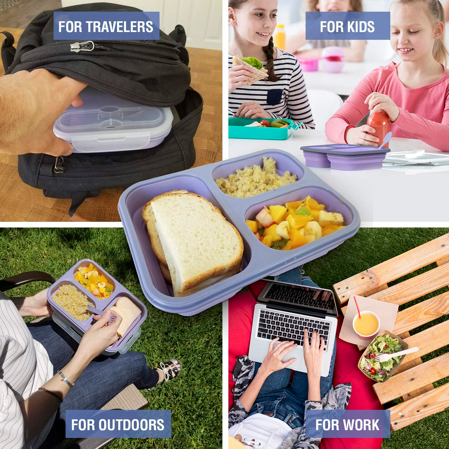 Collapsible Silicone Bento Box - Airtight & Leakproof – Wamery