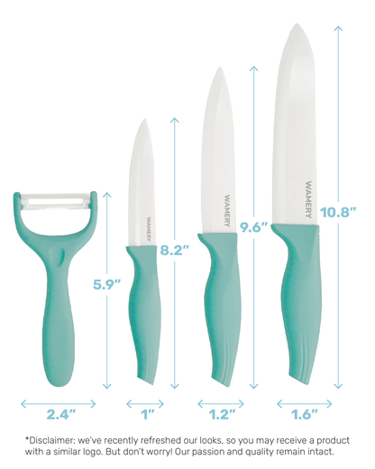 Ceramic Knife Set - Replacement - Turquoise