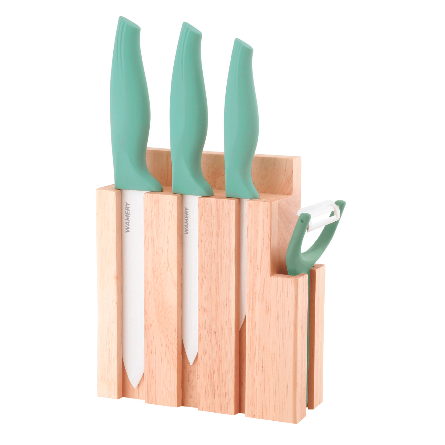 Ceramic Knife Set with Block & Peeler