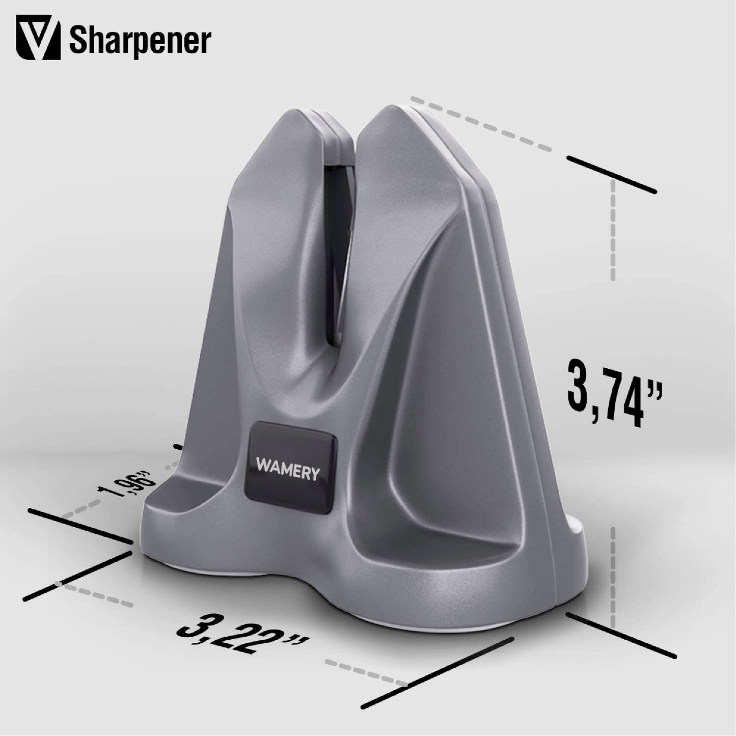 Adjustable Knife Sharpener - For Serrated & Steel Knives - Anti-Slip